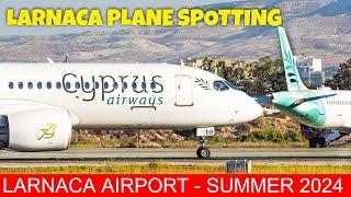 LARNACA AIRPORT - Plane Spotting - 20 minutes Action, Take off and Landing -  Summer 2024  