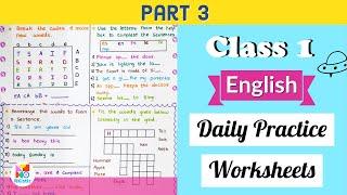 Part #3 । Class 1 English Worksheet । Grade 1 English Worksheets । CBSE class 1 | RKistic