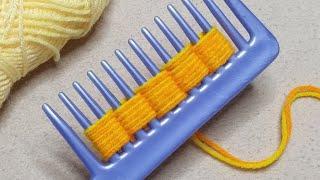 Amazing 2 Beautiful Woolen Yarn Flower making ideas with Hair Comb | Easy Sewing Hack