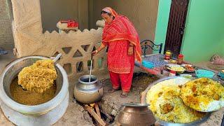 Lunch Daig For My Whole Village Aaloo Wala Pulao || Village Daigi Pulao || Village Food