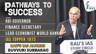 Pathways to Success | Motivational Talk by Former RBI Governor Duvvuri Subbarao | Rau's IAS Alumni