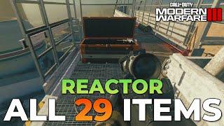 All 29 Weapons & Items - Reactor Open Mission (Call Of Duty Modern Warfare 3)