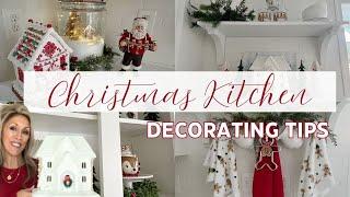 2024 CHRISTMAS KITCHEN DECORATE WITH ME | DECORATING IDEAS FOR YOUR COUNTERS AND SHELVES