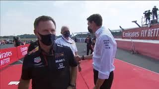 Toto Congratulating and Talking to Dr. Helmut Marko || Max Verstappen Won, British GP 2020