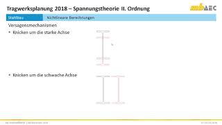 Spannungstheotie 2 Ordnung im Stahlbau - Teil 1/2 Grundlagen