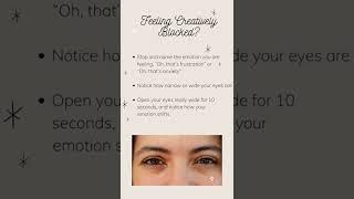  Unlock your creativity in practically a blink of an eye  #mindfulness #creativity #somatics