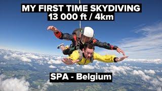 My First Skydiving Adventure in Spa, Belgium!  - 13 000 feet / 4km