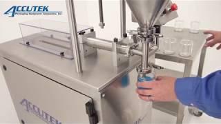 Electric Servo Driven Filler - Semi-Automatic Piston Filling Machines - E-SPF - Accutek Packaging