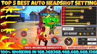 Free Fire Max Auto Headshot Trick 2025 Sensitivity Setting | 2gb, 4gb, 6gb Ram Headshot Sensitivity