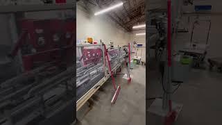 High speed automated palletizer in-feed installation #agriculturetechnology #palletizer