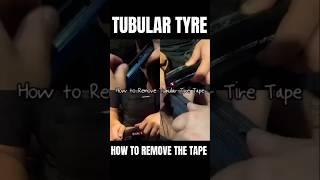 HOW TO REMOVE TUBULAR TYRE TAPE | 페달러의 튜블러 타이어 테이프 제거작업 #roadbike #튜블러타이어 #ASMR