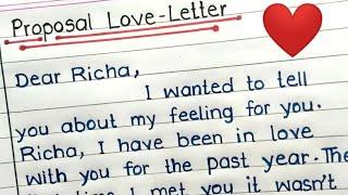 Write An Attractive Love Letter To Propose A Girl️ ll Proposal Love Later ll