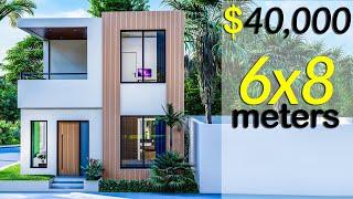 (6x8 Meters) Modern House Design | 3 Bedrooms House Tour