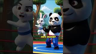 Panda & Rabbit: The Martial Arts Academy Lesson#panda #englishstory #shortsvideo #rabbits