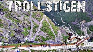 Trollstigen road in Norway - 4K