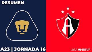 Resumen y Goles | Pumas vs Atlas | Liga BBVA MX | Apertura 2023 - Jornada 16