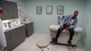 Curb Your Enthusiasm - Leon and Larry testing if they can hear through walls at doctor's office.