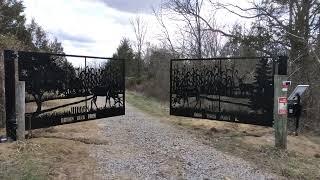 Louisville KY Driveway Gates with Custom Metal Art Theme