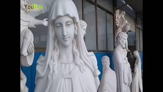 life size white marble famous mother virgin mary statue for church