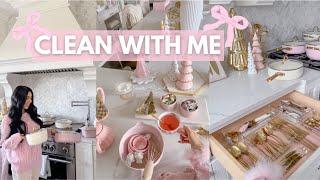 Clean My House With Me!Kitchen & Coffee Bar| Holiday Decor & Inspiration for a Cozy Home!🫧