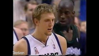 Dirk Nowitzki Schools Kevin Garnett's Defense - 2002 Playoffs 1st Rd