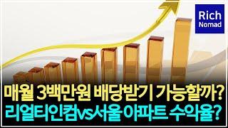 매월 3백만원 배당 받으려면? 배당주 투자(리얼티인컴) vs 서울아파트 수익율?