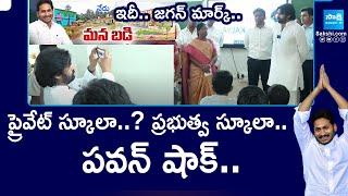 Pawan Kalyan About Gollaprolu ZPHS Boys High School | YS Jagan Govt Nadu Nedu School | @SakshiTV