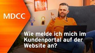 MDCC | Wie melde ich mich im Kundenportal auf der Website an?