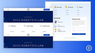 FREE Header & Footer for Divi’s Robotics Layout Pack