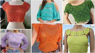 Gorgeous Boho style crochet top | vintage style crochet top designs #crochetcroptop #bohotop