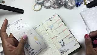 March Hobonichi monthly calendar setup with The Coffee Monsterz co monthly kit