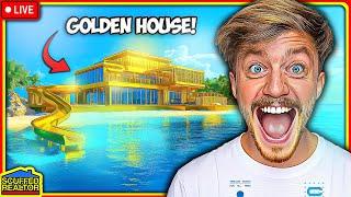  I Built 100 Gold Mansions And Gave Them All Away!  Scuffed Realtor [LIVE]