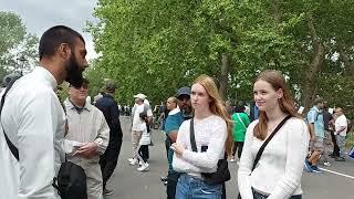 Two Clever Ladies Speak To A Muslim! Hamza And Visitor Ladies Speakers corner Sam Dawah