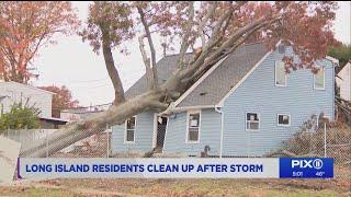 Long Island residents clean up after tornado