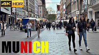 Germany Walking Tour 2022 Munich Walking Tour - City centre and Marienplatz [4K HDR]