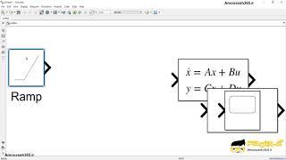 بلوک فضای حالت (State Space) در نوار ابزار سیمولینک نرم افزار متلب MATLAB