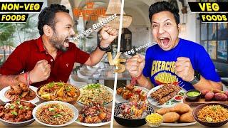 BARBEQUE NATION VEG BUFFET VS NON VEG BUFFET BATTLE WITH MY VIDEO EDITOR