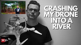 I CRASHED MY DRONE INTO A RIVER! (Black Box Footage) #fail #drone #crash #dronecrash