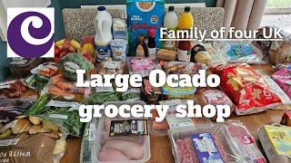 Ocado grocery haul - family of four UK - prices & meal plan