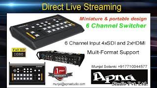 6 channel multi-format switcher with built-in streaming capabilities