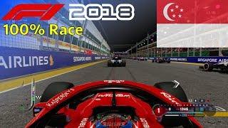 F1 2018 - 100% Race @ Marina Bay Street Circuit, Singapore in Räikkönen's Ferrari