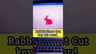 Rabbit Short Cut key Ms word | Khargosh Short Cut key | #shortcutkeys #computer #msword #excel #word