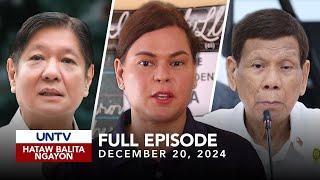 UNTV: Hataw Balita Ngayon | December 20, 2024