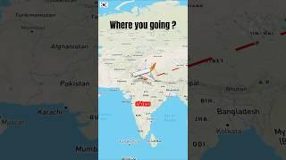 How to going South Korea to Italy. #flight #map #travel #history #