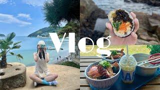 여행 VLOG｜거제도 통영 2박3일 여행｜여름 거제도 다들 가줘요 🫧 ( 매미성,쌤김밥,윤돌섬스노쿨링,장승포차,바람의언덕,통영풀빌라,통영루지,쌍욕라떼 까지 ! )