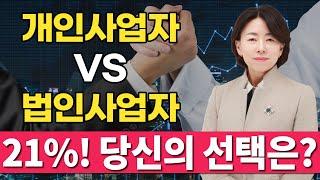 개인사업자vs법인사업자, 21%! 당신의 선택은? 사장사관학교(중소기업 성장 지원센터)