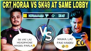 Cr7 Horaa vs SK49 at Same Lobby  | Clash with kvn #cr7horaa #sk49