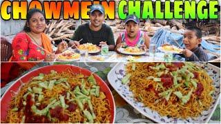 CHOWMEIN CHALLENGE WITH CHOPSTICKS | EAT N EXPLORE |