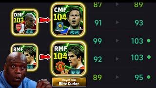 Blitz Curler F. Lampard 104 + 104 D. Beckham + 103 Silva Epic Best Training Guide | efootball 2025