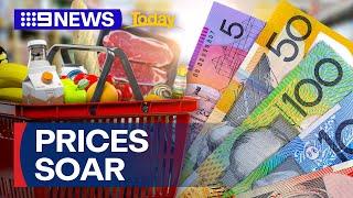 Aussie families spending $3000 extra on groceries every year | 9 News Australia